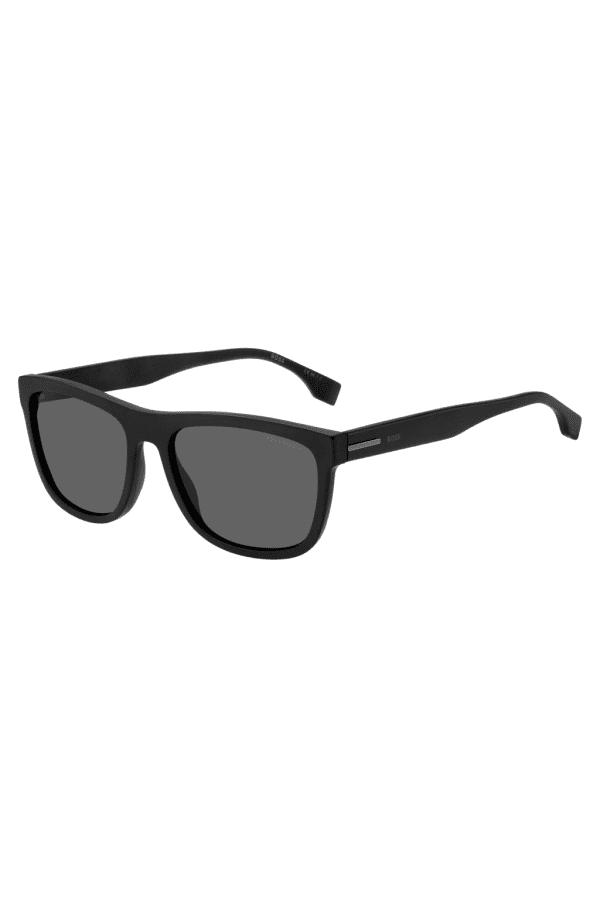 ÓCULOS DE SOL DE ACETATO PRETO COM LENTES POLARIZADAS