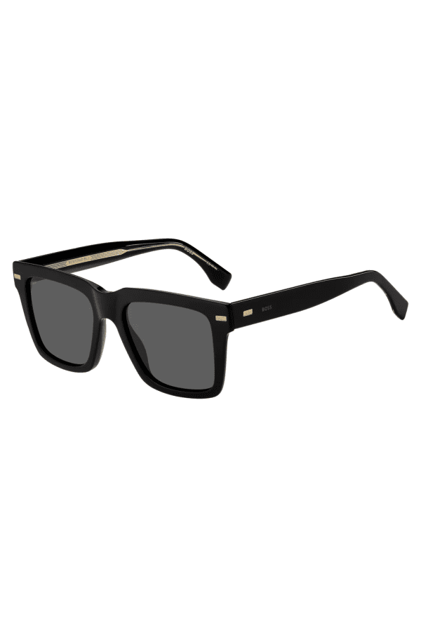 ÓCULOS DE SOL BIO ACETATO PRETOS COM REBITES ESTAMPADOS